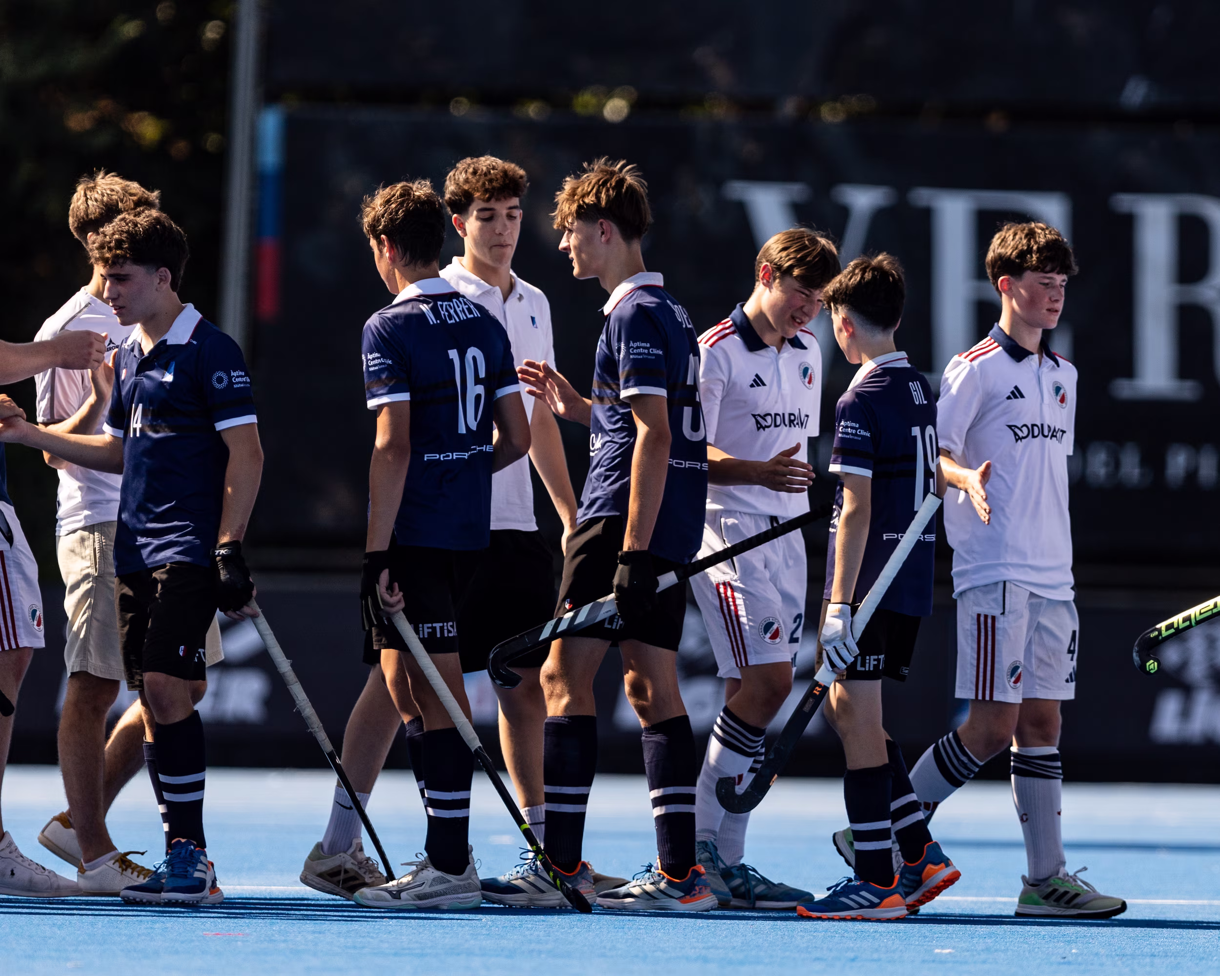 hockey team handshake